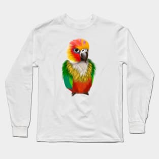 Cute Parrot Drawing Long Sleeve T-Shirt